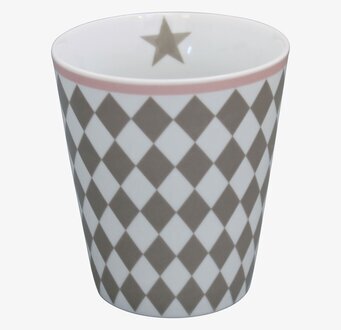 Happy Mugs - Harlekin Beige från Krasilnikoff, elegant mugg