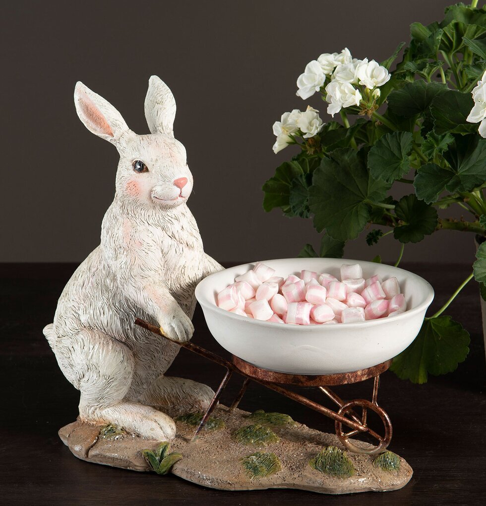 Hare Med Skål från A Lot Decoration håller i en skottkärra