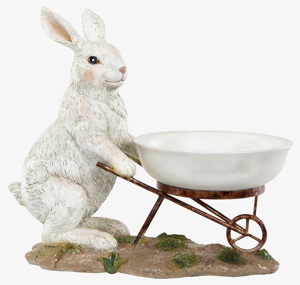 Hare Med Skål från A Lot Decoration, dekorativ figur med skål