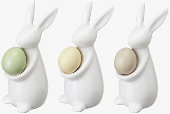 Hare Med Ägg Liten från Wikholm Form i vit keramik