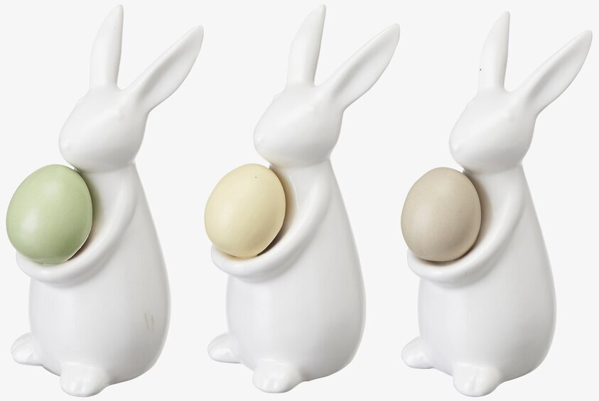 Hare Med Ägg Liten från Wikholm Form i vit keramik