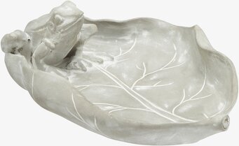 Fågelbad Med Groda från Wikholm Form i form av ett blad