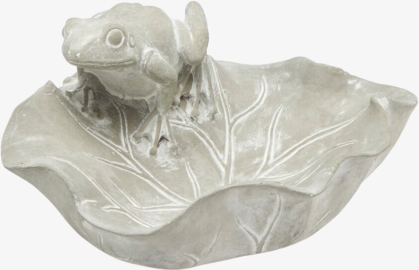 Fågelbad Med Groda Liten från Wikholm Form i cement