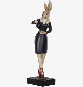 Kanin Dam skulptur från A Lot Decoration i elegant klänning