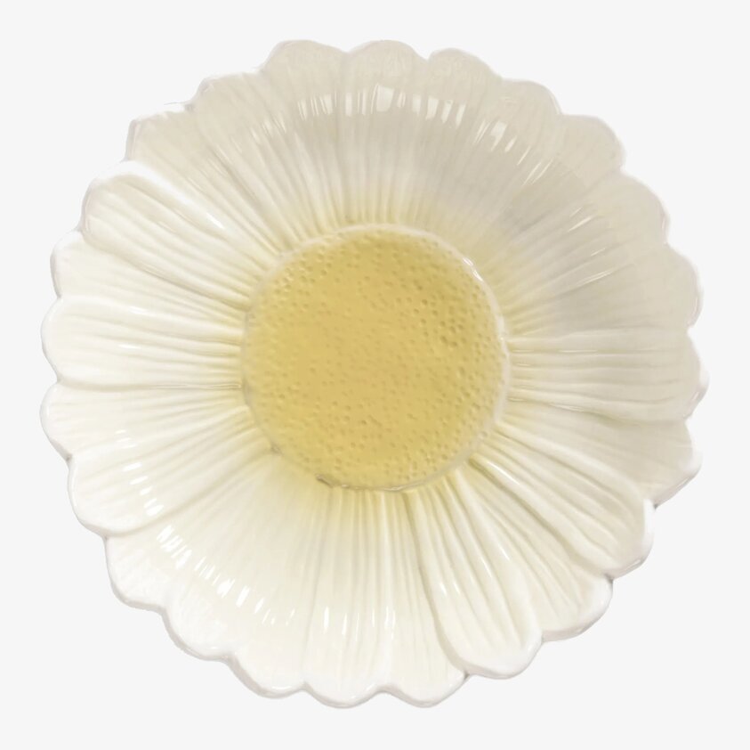 Djupt Fat Dagny Vit Ø27 cm från Sagaform med blommig design