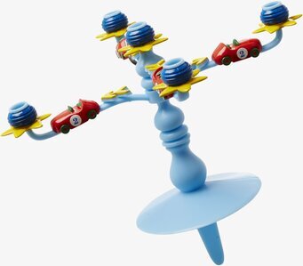 Tårtkandelaber Blå från Rice med bilar och blommor