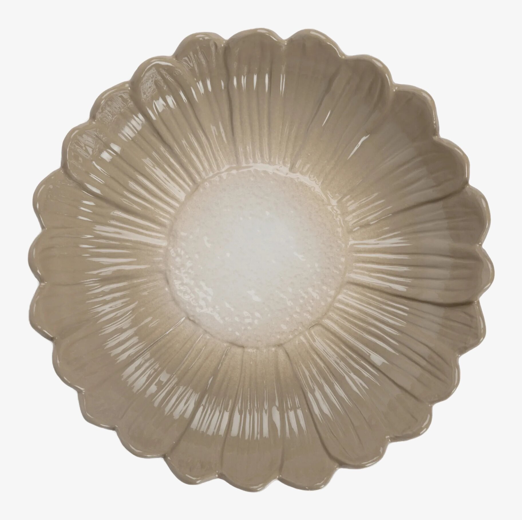 Djupt Fat Dagny Beige Ø27 cm från Sagaform med blomkant