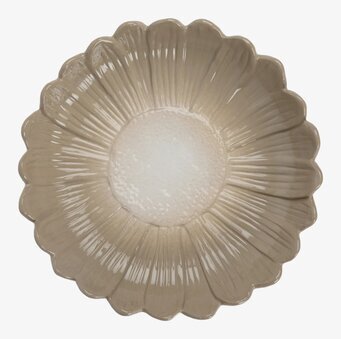 Djupt Fat Dagny Beige Ø27 cm från Sagaform med blomkant