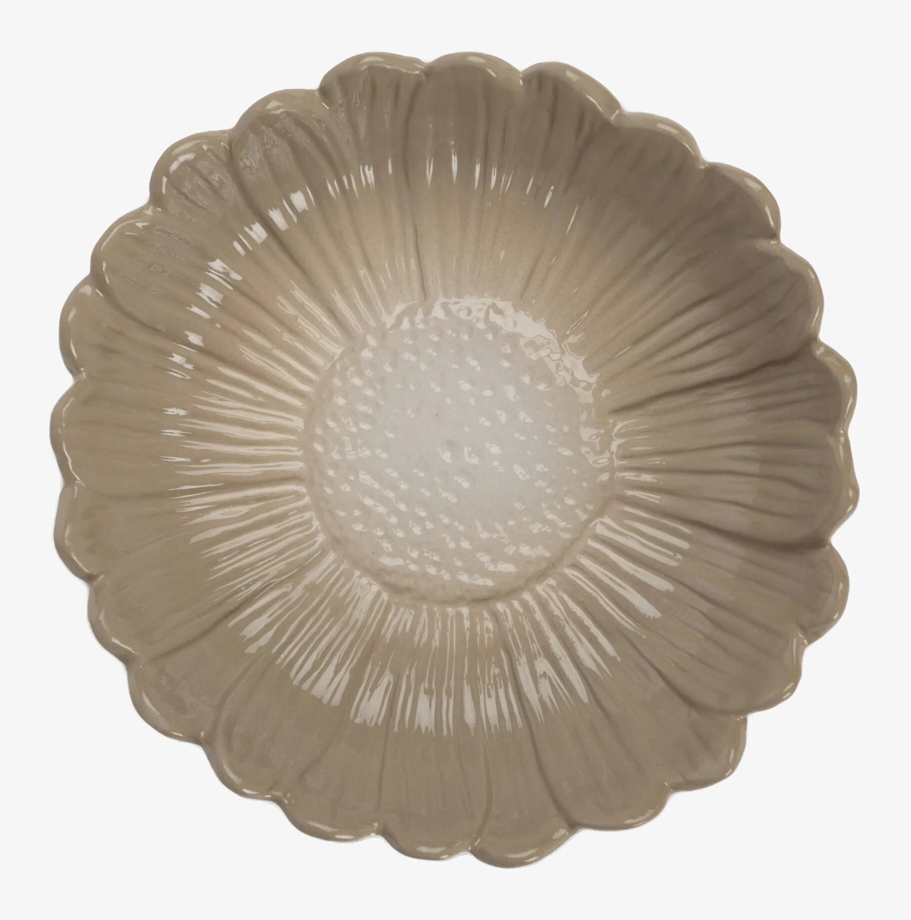 Djupt Fat Dagny Beige Ø20 cm från Sagaform med blomdesign