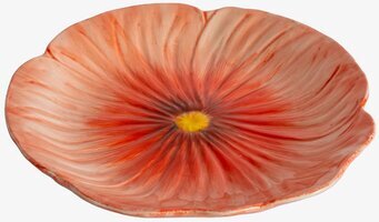 Assiett Poppy Röd från By ON, röd keramik med vallmodesign