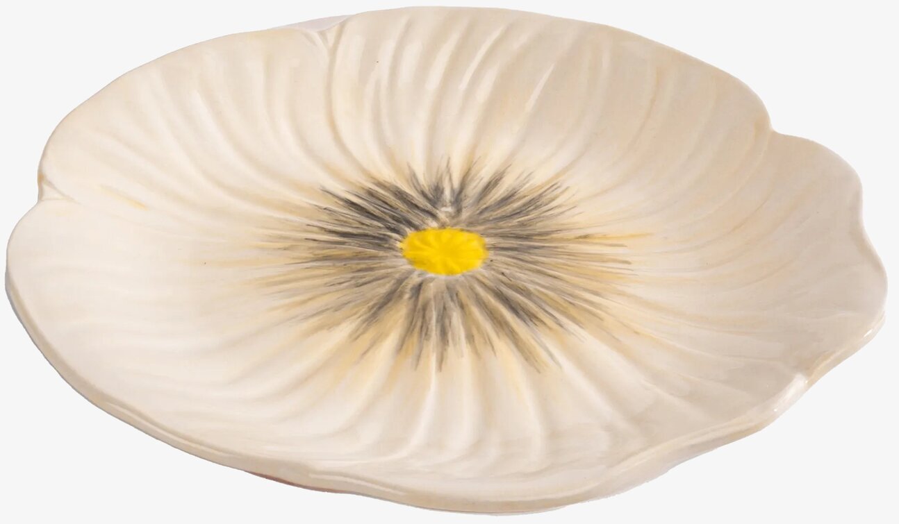 Assiett Poppy Beige från By ON med vallmoblomma-design