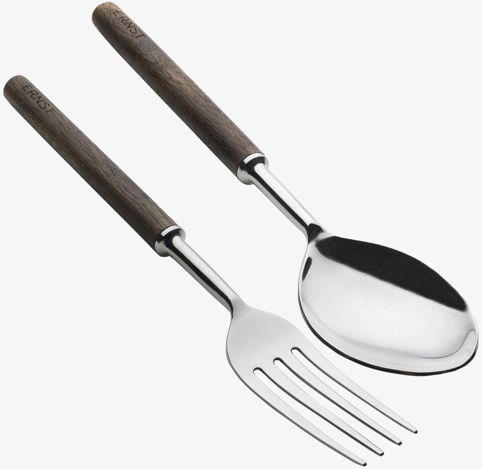 Salladsbestick - Ernst från Ernst med trähandtag och stål
