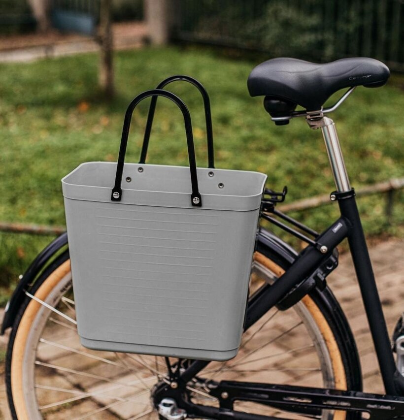 Väska Hög Hinza Grå Med Cykelfäste från Hinza på cykel
