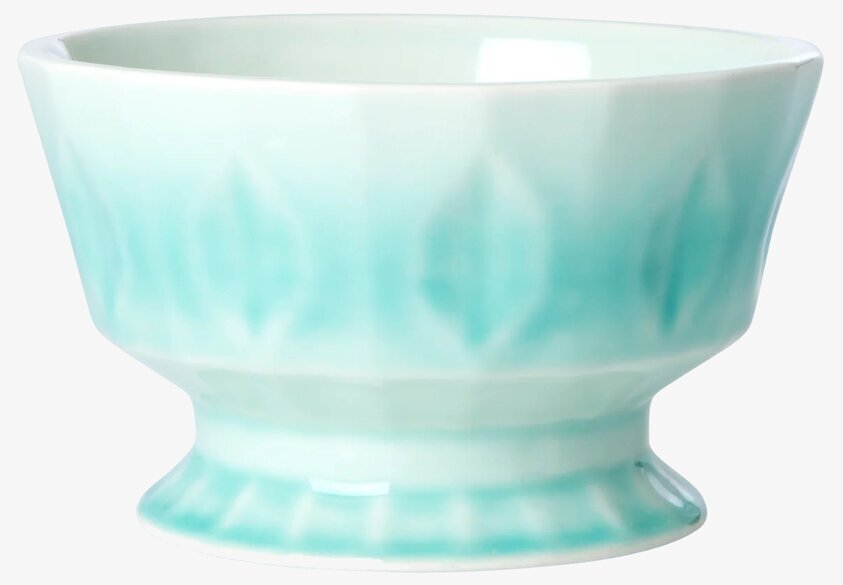 Keramikskål Aqua från Rice med ombre-effekt och mönster
