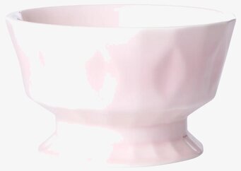 Keramikskål Rosa från Rice med vågformad textur och glans