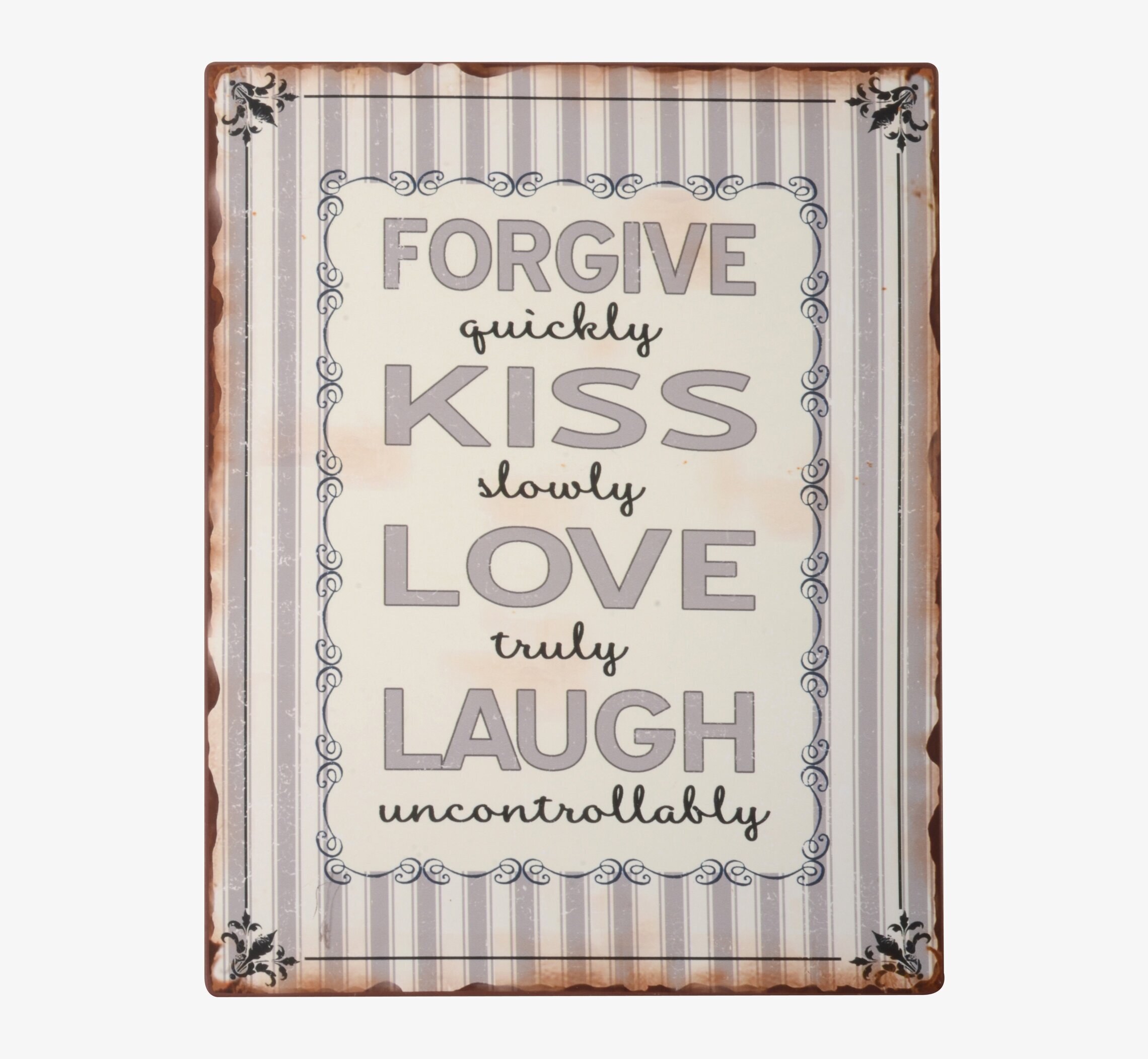 Plåtskylt Forgive Quickly från IB Laursen med vintagekänsla