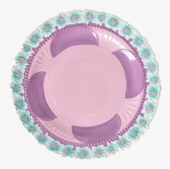 Tallrik Keramik Lavender Flower Design från Rice med blommor