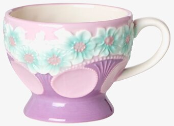 Keramikmugg Lavender Flower Design från Rice med blommor