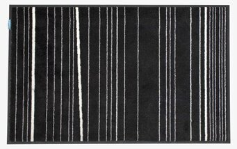 Dörrmatta Lines Svart från Dixie med elegant linjemönster