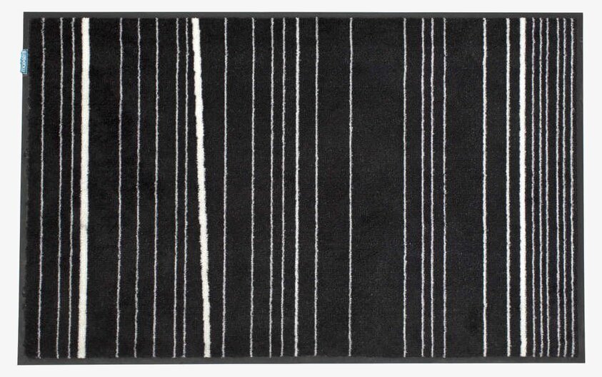 Dörrmatta Lines Svart från Dixie med elegant linjemönster
