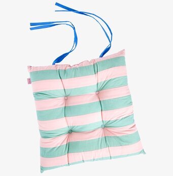 Stolsdyna Striped Print Pink/Green från Rice på stol