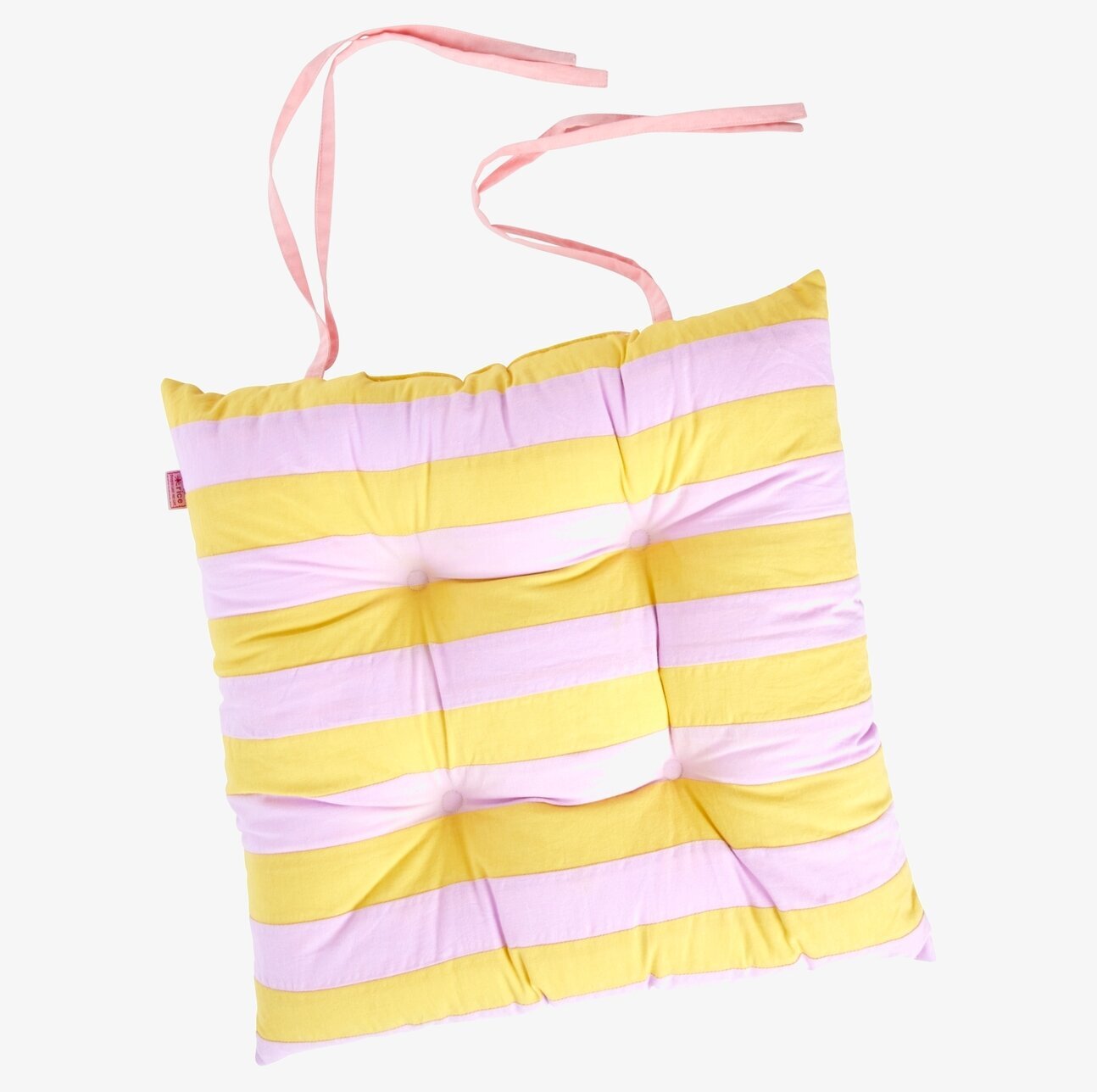 Stolsdyna Striped Print Yellow/Lavender från Rice på stol
