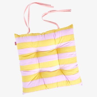 Stolsdyna Striped Print Yellow/Lavender från Rice på stol
