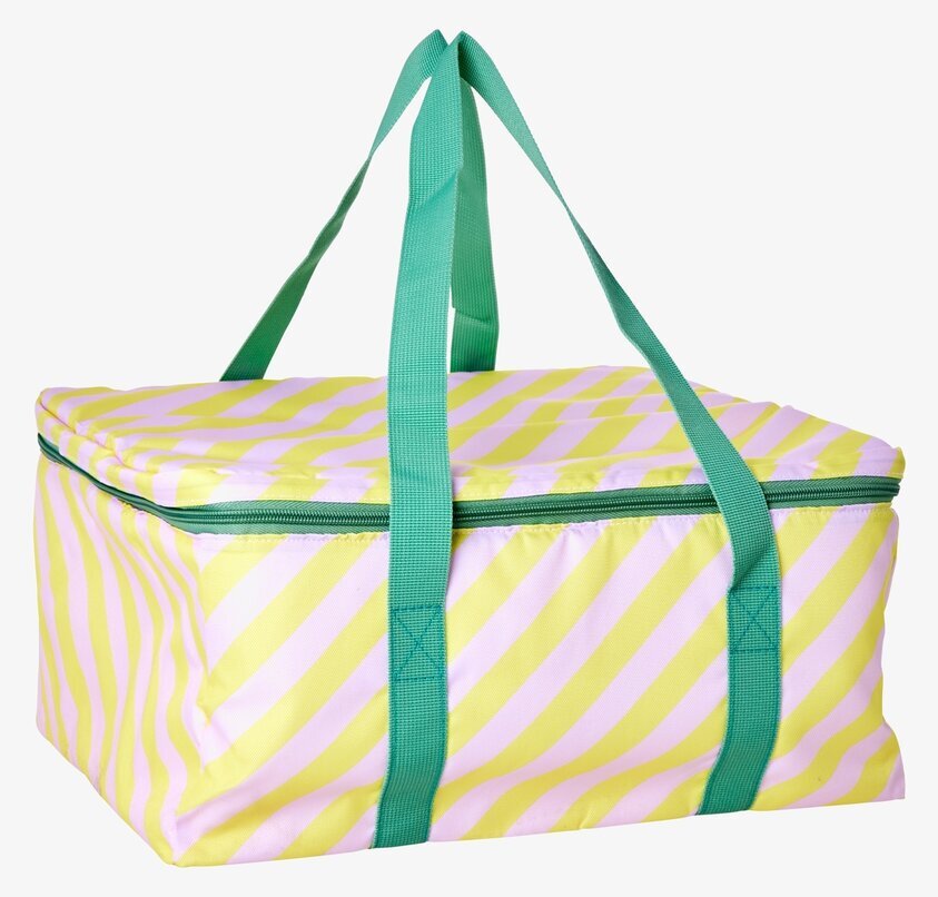 Kylväska Yellow/Lavender Striped Print från Rice med ränder