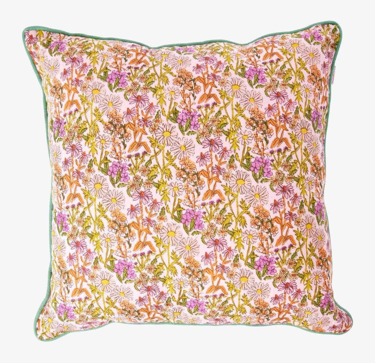 Kudde Flower Print från Rice med färgglatt blommönster