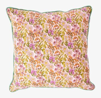 Kudde Flower Print från Rice med färgglatt blommönster
