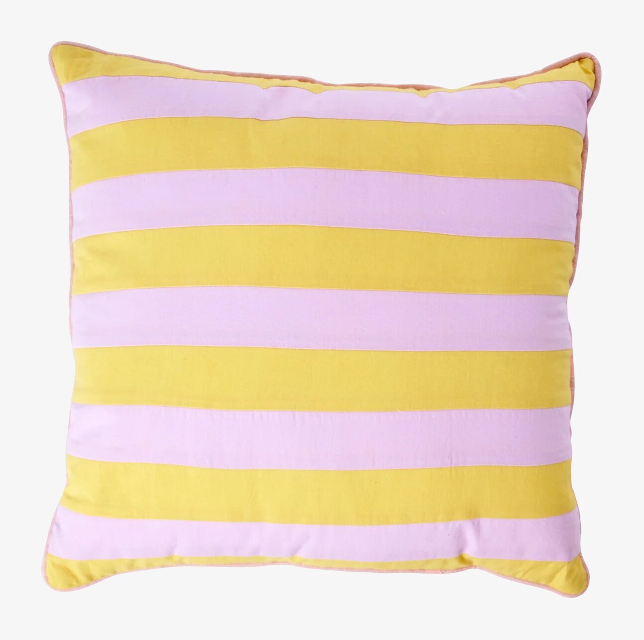 Kudde Striped Print Yellow/Lavender från Rice med ränder