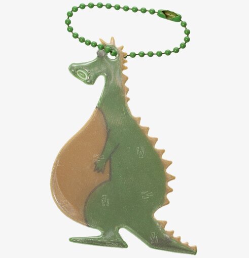 Glimmis Reflex Bolibompa från Glimmis, grön drake med kedja