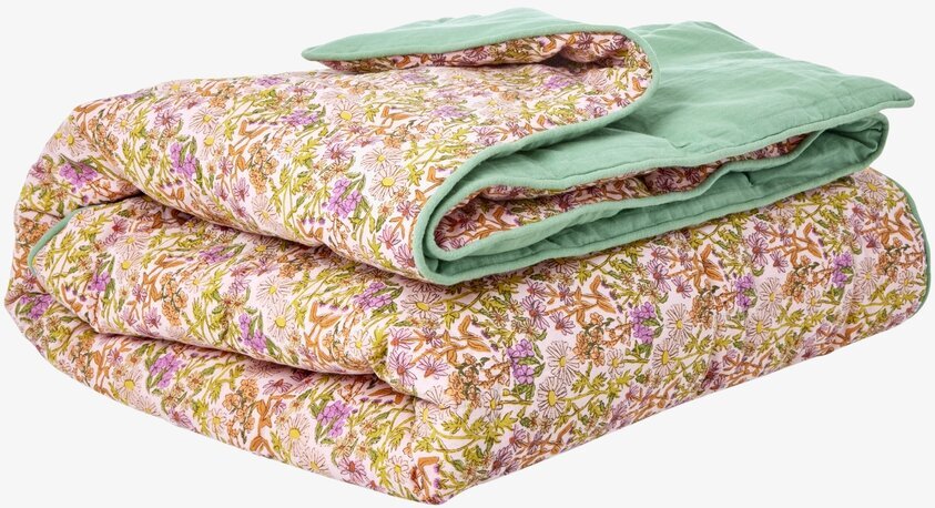 Cotton Quilt Flower Print från Rice med blommigt mönster