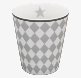 Happy Mugs - Harlekin Light Grey från Krasilnikoff, stilren mugg