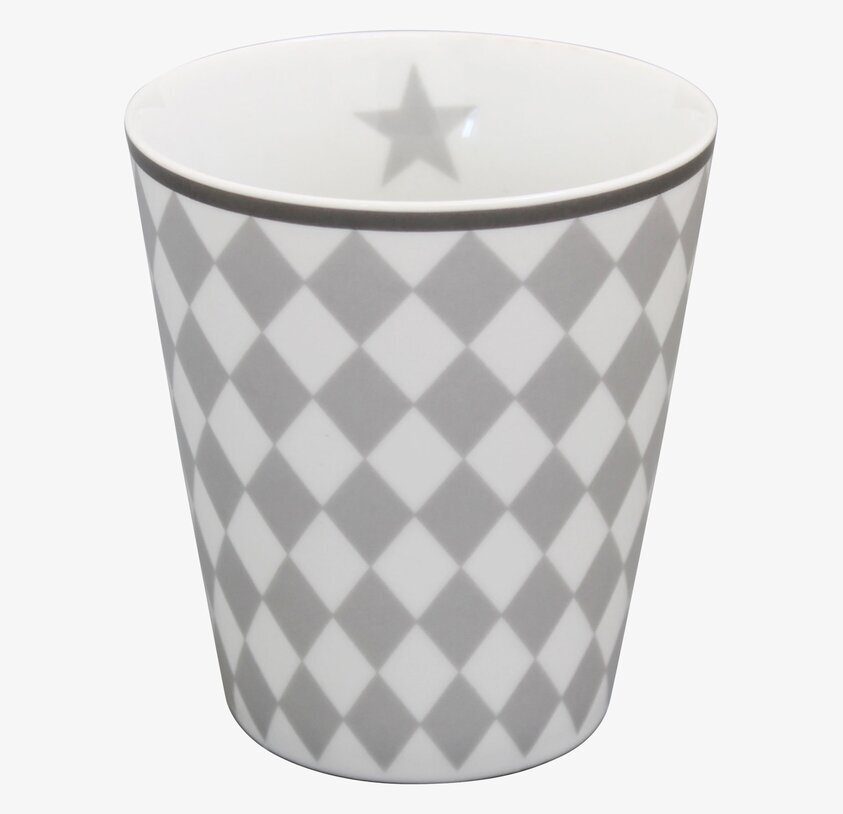 Happy Mugs - Harlekin Light Grey från Krasilnikoff, stilren mugg