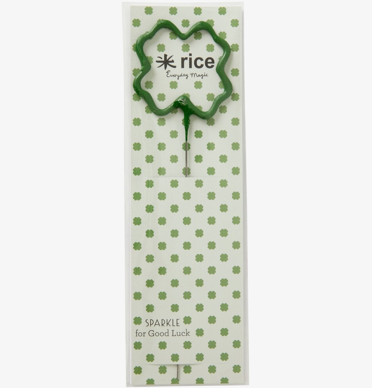 Tomtebloss Klöver Grön från Rice med klöverform och tur