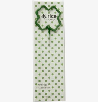 Tomtebloss Klöver Grön från Rice med klöverform och tur