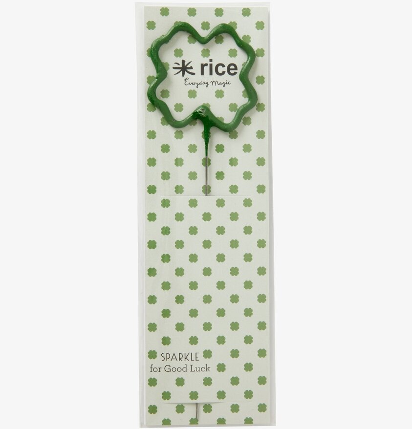 Tomtebloss Klöver Grön från Rice med klöverform och tur