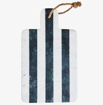 Skärbräda Marmor Green Stripes från Rice med handtag