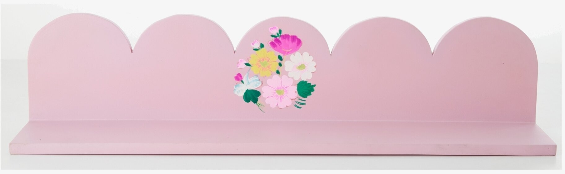 Vägghylla Med Handmålade Blommor Rosa från Rice, rosa