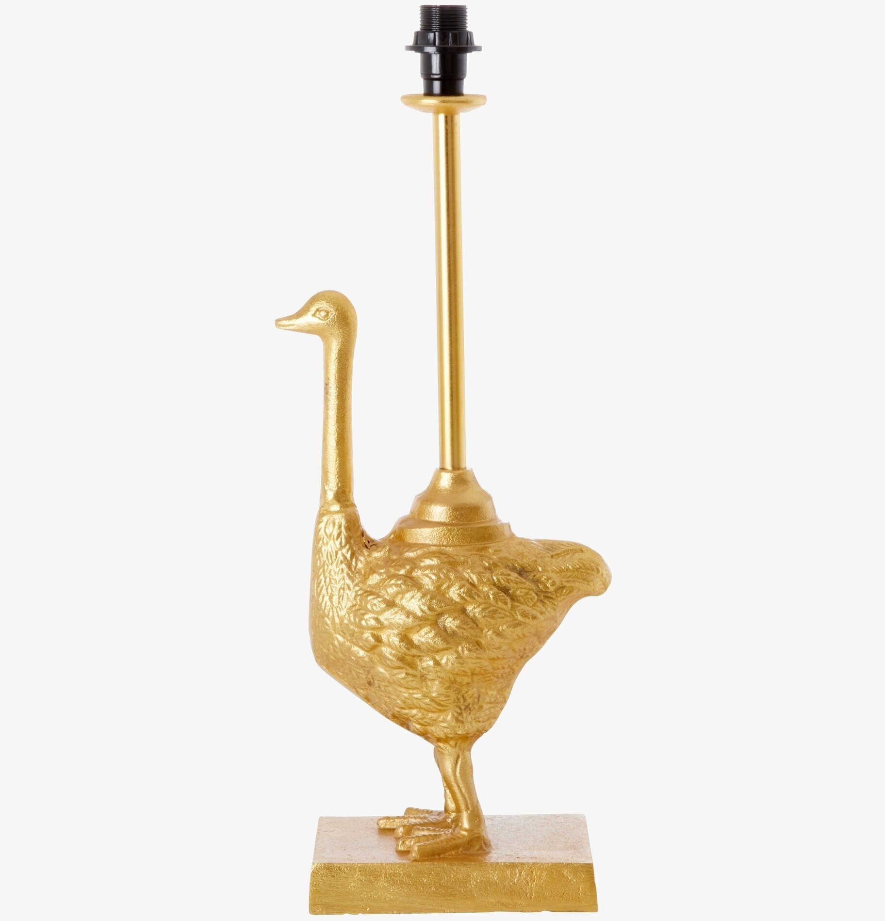 Bordslampa Struts Guld från Rice mot en vit bakgrund