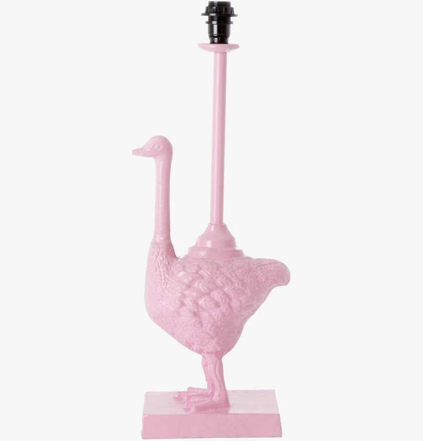 Bordslampa Struts Rosa från Rice i pastellrosa färg