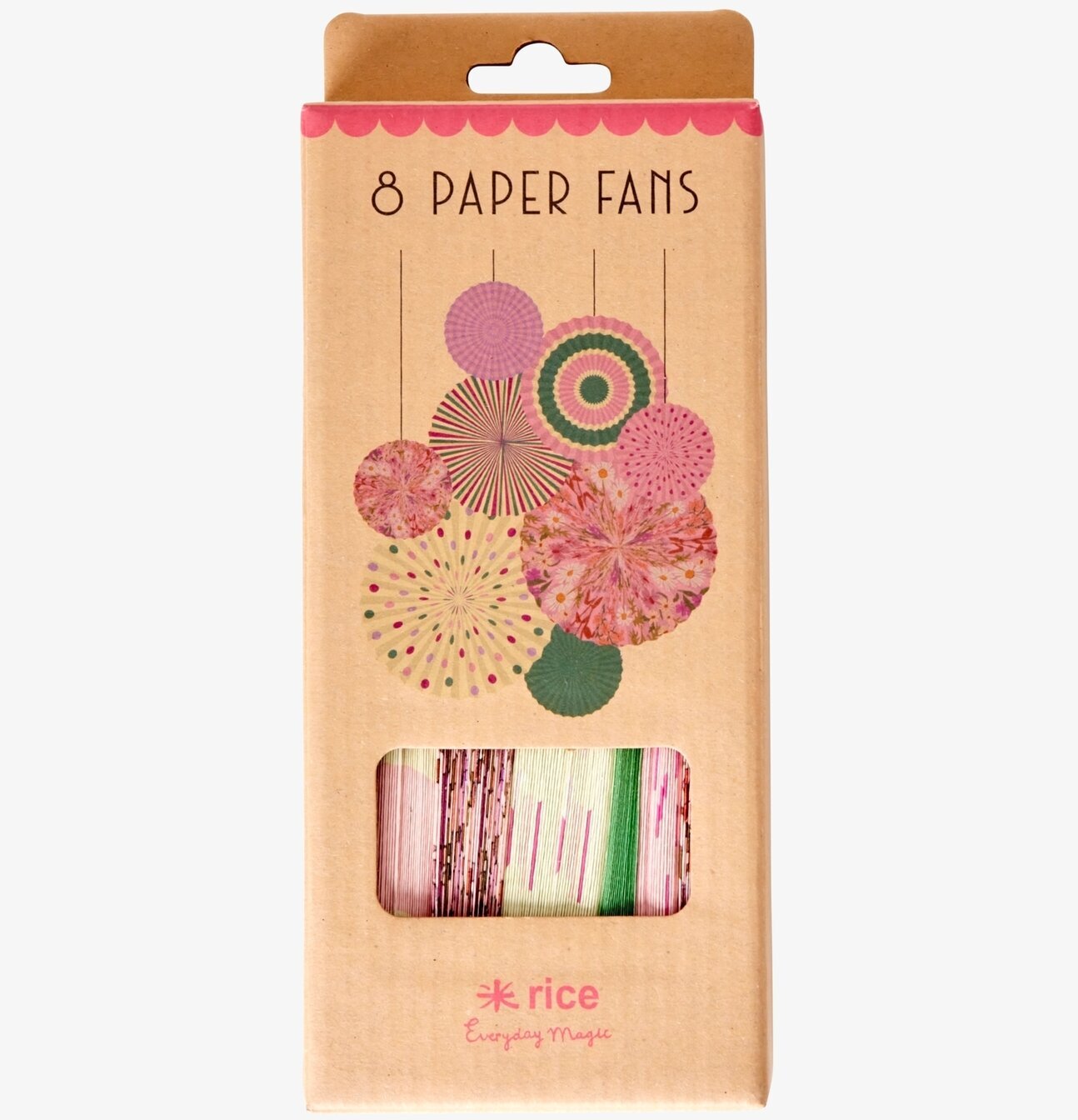 Pappersdekoration Soft Pink från Rice i färgglad förpackning