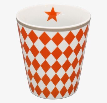 Happy Mugs - Harlekin Orange från Krasilnikoff, keramikmugg