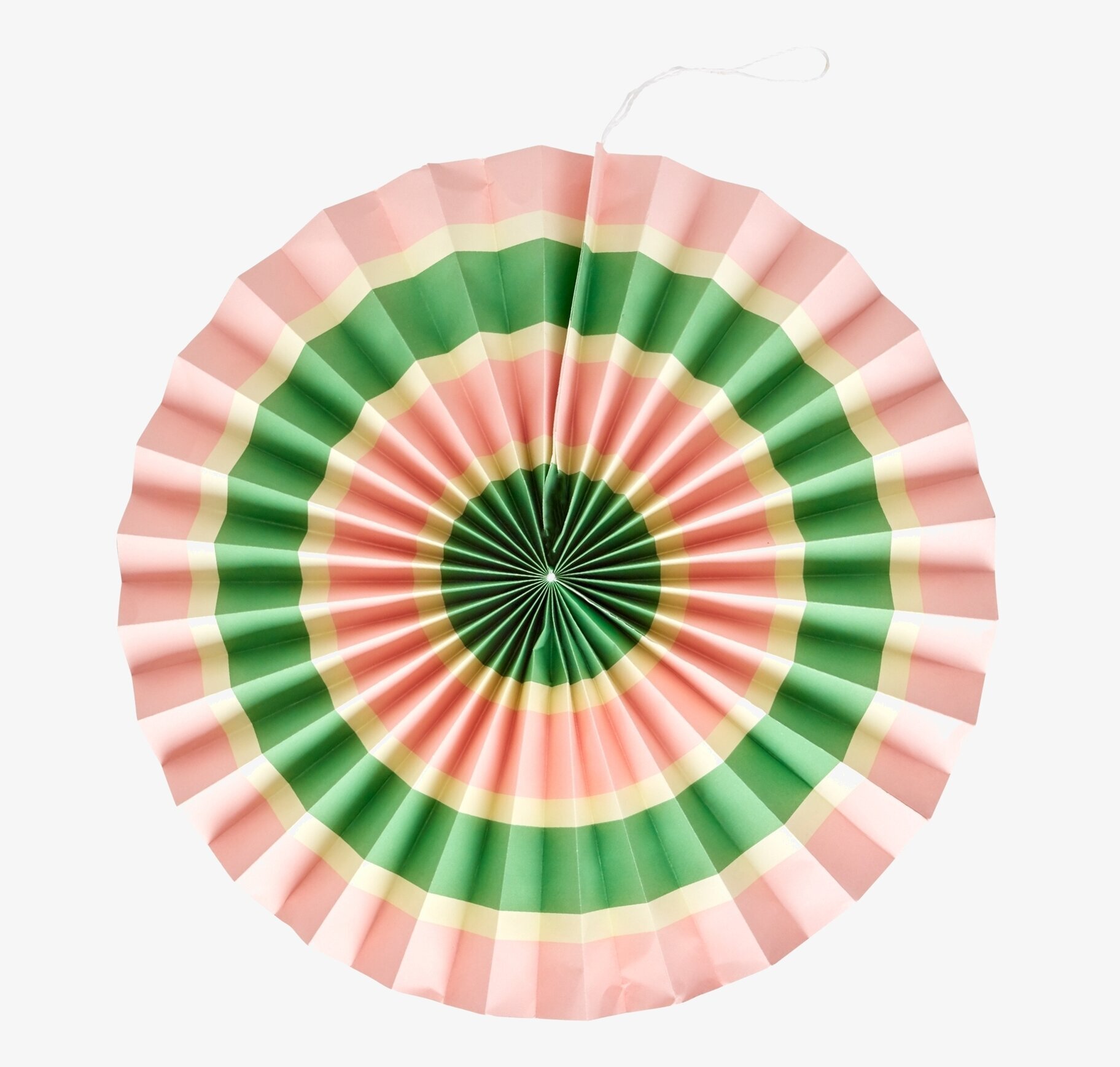 Pappersdekoration Soft Pink från Rice i rosa, vitt och grönt