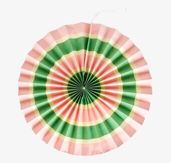 Pappersdekoration Soft Pink från Rice i rosa, vitt och grönt