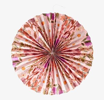 Pappersdekoration Soft Pink från Rice med blomstermönster