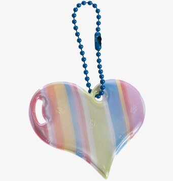 Glimmis Reflex Hjärta Randig från Glimmis på vit bakgrund