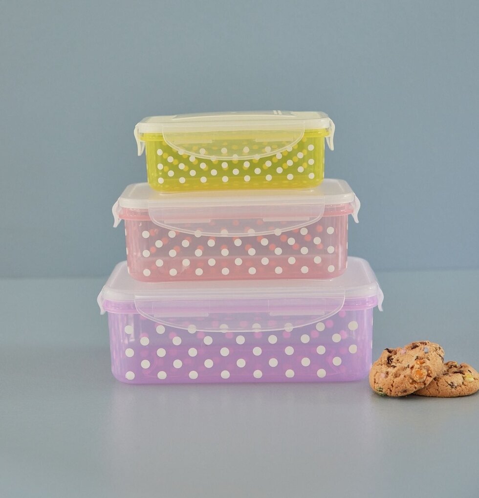 Matlådor/Förvaringsburkar Set/3 från Rice i olika storlekar