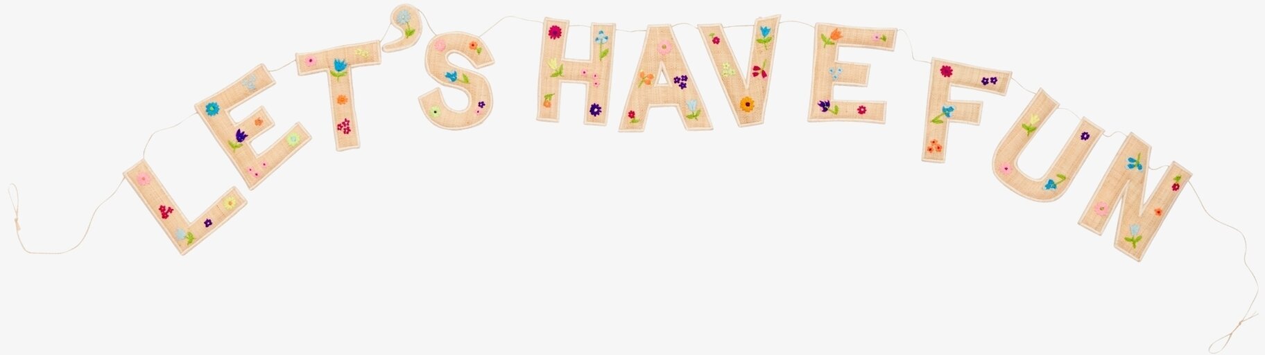 Girlang - Let's Have Fun från Rice med färgglada broderier